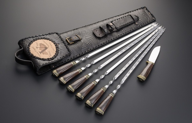 Набор шампуров в чехле " V " Лимитированная серия. - фото №2