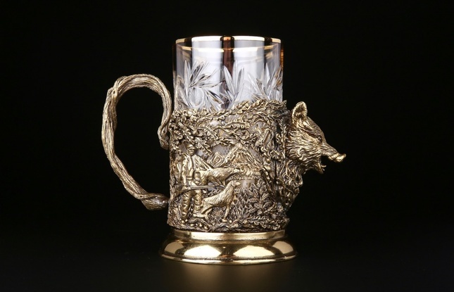 Подстаканник "Русский лес Кабан"250 мл - фото №2