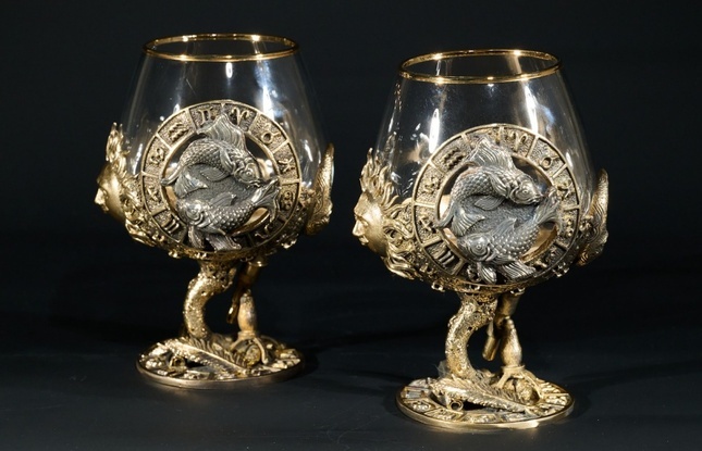 Бокал для коньяка Зодиак "Рыбы"  1 шт.  в подарочном футляре с художественным оформлением  430 мл - фото №4