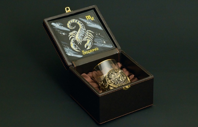 Стакан для виски Зодиак "Скорпион"  1 шт.  в подарочном кейсе с художественным оформлением 310 мл