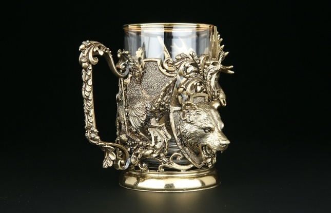 Набор подстаканников "Трофейный" 2шт в подарочном футляре 250 мл - фото №9