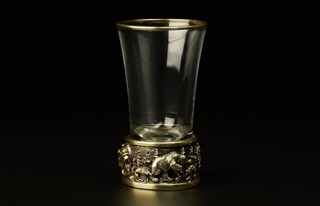 Набор стопок для  текилы "Охота на медведя"  50 мл 3 шт  в подарочном футляре с художественным оформлением - фото №14