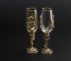 Набор бокалов для шампанского «Флора» (2 шт.) в подарочном футляре 180 мл - фото №3