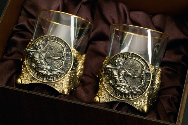 Стакан для виски Зодиак  "Стрелец" 2 шт в подарочной коробке 