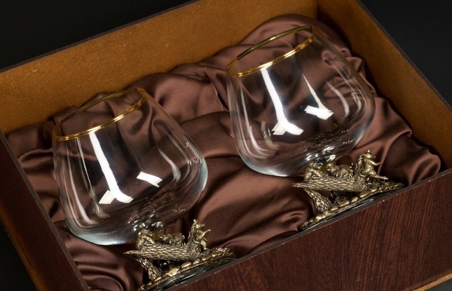 Бокал для коньяка "Утро в сосновом бору" эконом 430 мл - фото №8