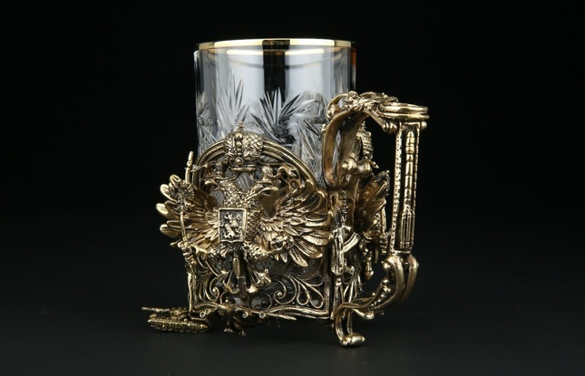 Подстаканник "Герб России" 250 мл - фото №2