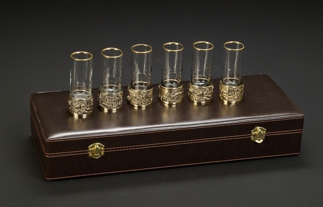 Набор стопок патронов "Охотники на привале" - фото №1