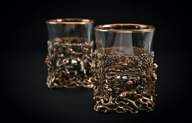 Подарочный набор стаканов для виски   Охота  4 шт. 310 мл в подарочном кейсе  с художественным оформлением - фото №5