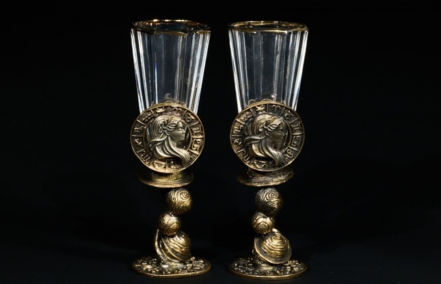 Набор лафитников для водки «Знаки Зодиака Дева» (2 шт.) в подарочном футляре c художественным оформлением 50 мл - фото №4