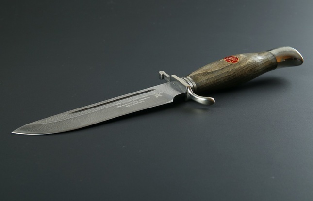 Финка НКВД Д1  дамасская сталь    в подарочной коробке - фото №3