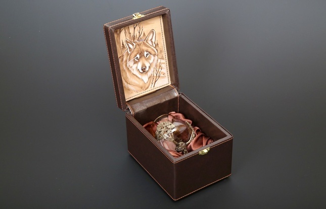 Бокал для коньяка "Охота" Лось  в подарочном футляре с художественным оформлением  430 мл - фото №4