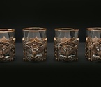 Подарочный набор стаканов для виски   Герб  4 шт. 310 мл в подарочном кейсе  с художественным оформлением - фото №6