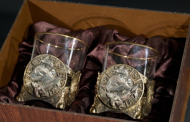 Стакан для виски Зодиак  "Рыбы"  - фото №6