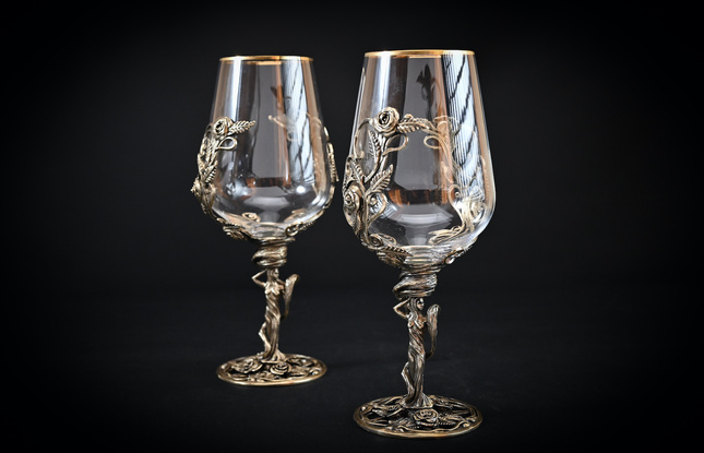 Бокал для вина «Флора» (1 шт.) в подарочном футляре с художественным оформлением 450 мл - фото №5