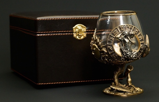 Бокал для коньяка Зодиак "Водолей"  1 шт.  в подарочном футляре с художественным оформлением  430 мл