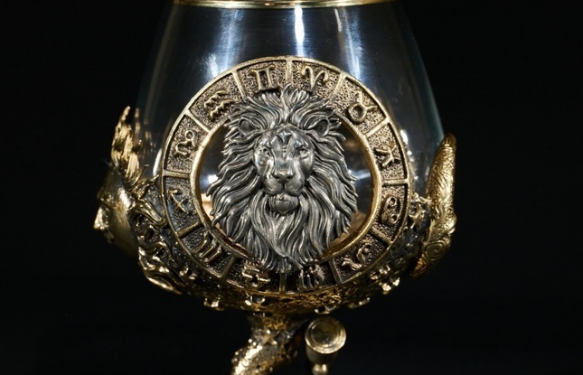 Бокал для коньяка Зодиак "Лев"  2 шт.  в подарочном футляре с художественным оформлением  430 мл - фото №5