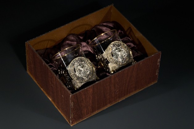 Стакан для виски Зодиак  "Лев" 2 шт в подарочной коробке