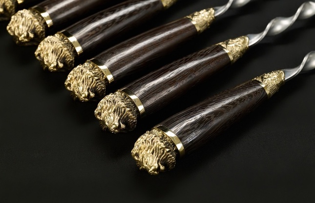 Шампуры ручной работы «Звери Большие Лев» - фото №3