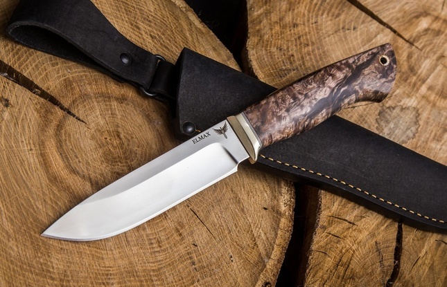Нож «Лань» (Elmax, стабилизированная карельская береза) - фото №2
