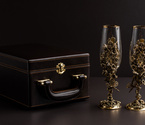 Набор бокалов для шампанского «Цветочная фантазия» (2 шт.) в подарочном футляре - фото №2