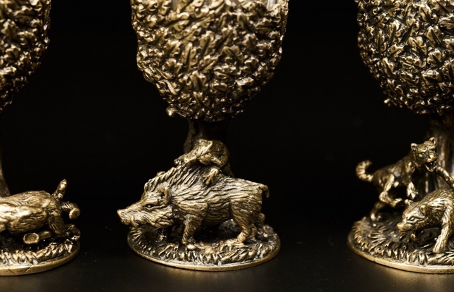 Набор лафитников «Русский Лес " 3 шт в подарочном футляре с художественным оформлением  50 мл - фото №10