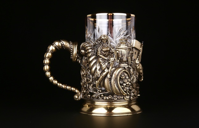 Набор подстаканников "Рог изобилия" 4 шт в подарочном кейсе  250 мл - фото №3