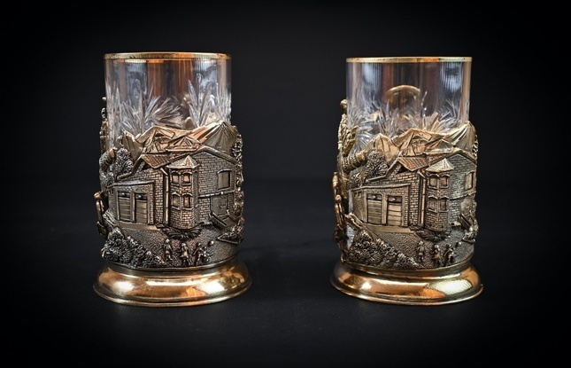 Набор подстаканников "Успешный человек" 2 шт в подарочном футляре с художественным оформлением  250 мл - фото №5