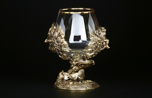 Бокал для коньяка "Рыбалка Элит "  в подарочном футляре с художественным оформлением  430 мл - фото №3