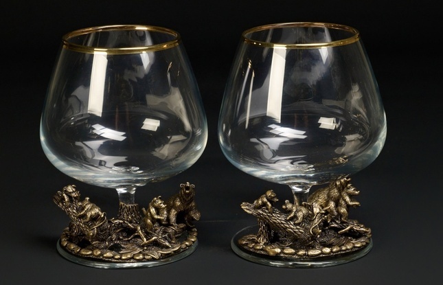 Бокал для коньяка "Утро в сосновом бору" эконом 430 мл - фото №2