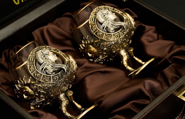 Бокал для коньяка Зодиак "Дева"  2 шт.  в подарочном футляре с художественным оформлением  430 мл - фото №3