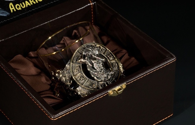 Стакан для виски Зодиак  "Водолей"  1 шт.  в подарочном кейсе с художественным оформлением 310 мл - фото №3