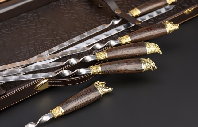 Набор шампуров в футляре «Презент 7 Медведь» - фото №3