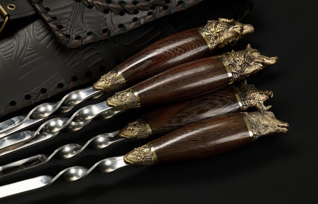 Набор шампуров в чехле "Кочевник 10 Звери большие" - фото №3