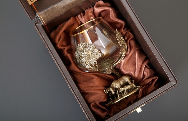 Бокал для коньяка "Охота" Волк 430 мл - фото №8