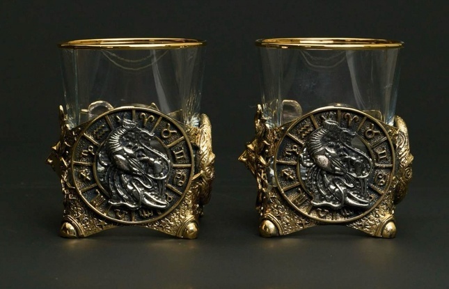 Стакан для виски Зодиак "Рак"  1 шт.  в подарочном кейсе с художественным оформлением 310 мл - фото №3