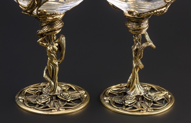 Набор бокалов для вина «Флора» (2 шт.) в подарочном футляре 450 мл - фото №5