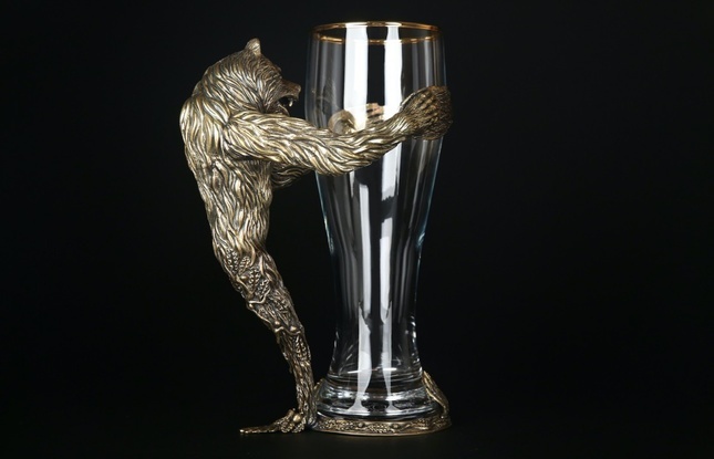 Пивной бокал "Медведь VIP"  700 мл - фото №1