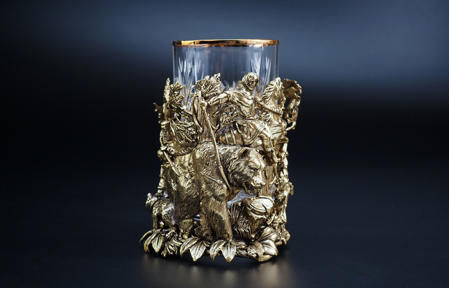 Набор подстаканников «Медведь»  2шт в подарочном футляре  250 мл - фото №2