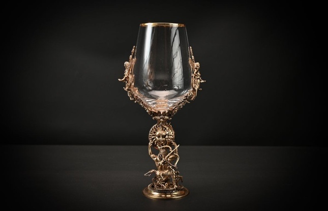 Бокал для вина "Гороскоп Стрелец"  2 шт.  в подарочном футляре с художественным оформлением  430 мл - фото №5