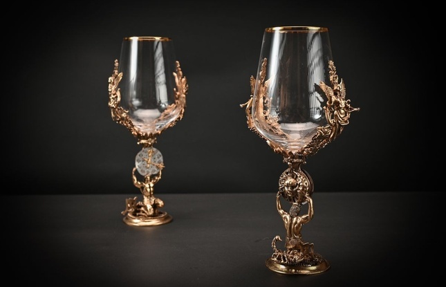 Бокал для вина "Гороскоп Скорпион"  2 шт.  в подарочном футляре с художественным оформлением  430 мл - фото №4