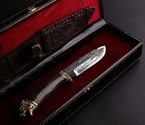 Подарочный туристический нож «Беркут» сталь 65Х13 в футляре - фото №1