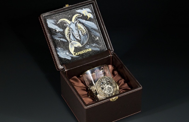 Стакан для виски Зодиак  "Козерог"  1 шт.  в подарочном кейсе с художественным оформлением 310 мл - фото №1