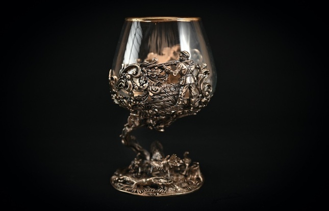 Бокал для коньяка "Охота Элит"  6 шт.  в подарочном футляре с художественным оформлением  430 мл - фото №6