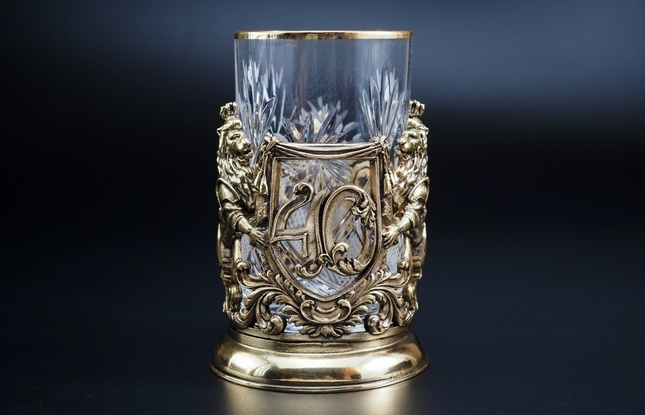 Подстаканник «Юбилейный» (35,40,45,50,55,60,65,70 Лет) 250 мл - фото №3