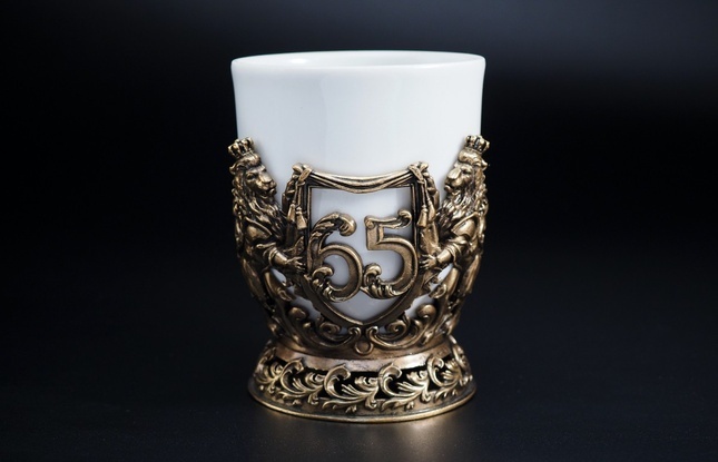 Чашка для кофе "Юбилейная"  (35,40,45,50,55,60,65,70 Лет) 200 мл - фото №2