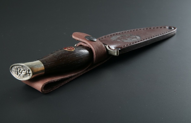 Финка НКВД Д2  дамасская сталь    в подарочной коробке - фото №1