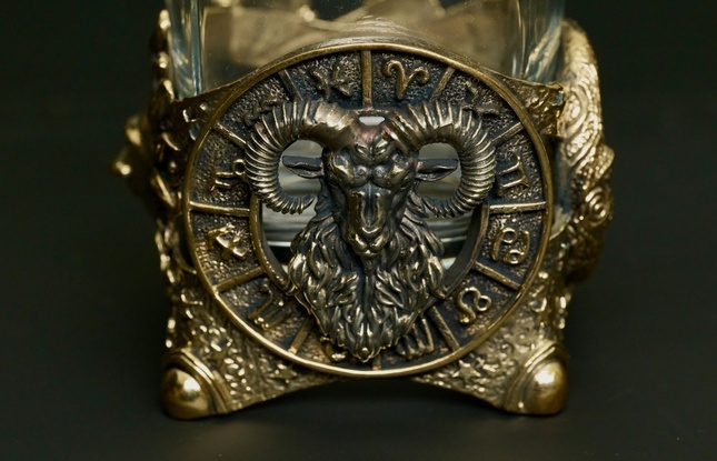 Стакан для виски Зодиак "Овен"  1 шт.  в подарочном кейсе с художественным оформлением 310 мл - фото №3