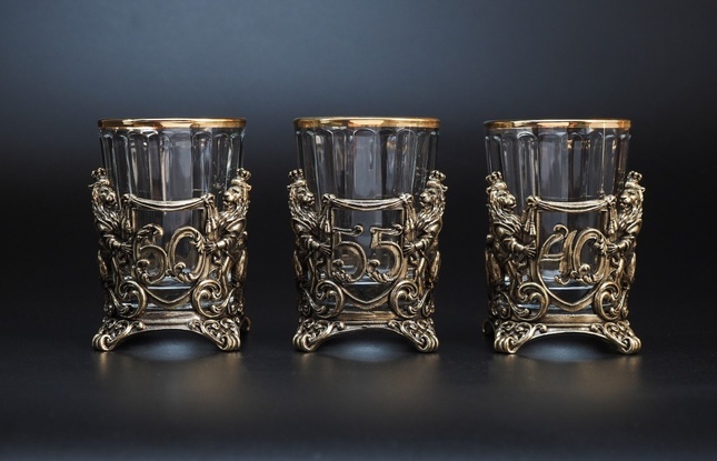 Набор рюмок «Юбилейный»  (35,40,45,50,55,60,65,70 Лет)  50 мл - фото №1