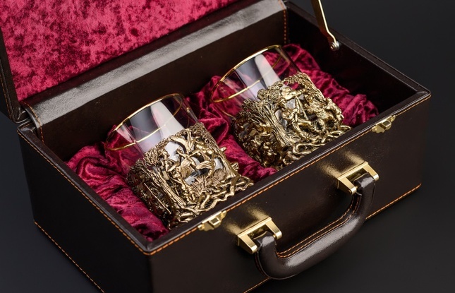 Подарочный набор стаканов для виски «Охота» 310 мл - фото №1