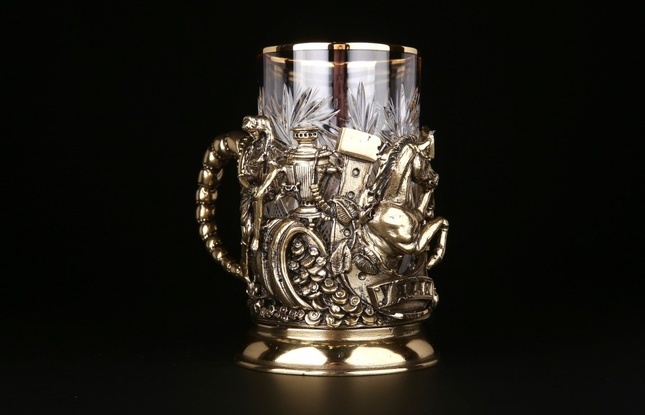 Набор подстаканников "Рог Изобилия" 2шт в подарочном футляре 250 мл - фото №6